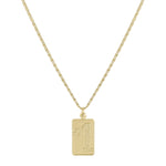 gold chain with #1 gold charm layering necklace for everyday wear