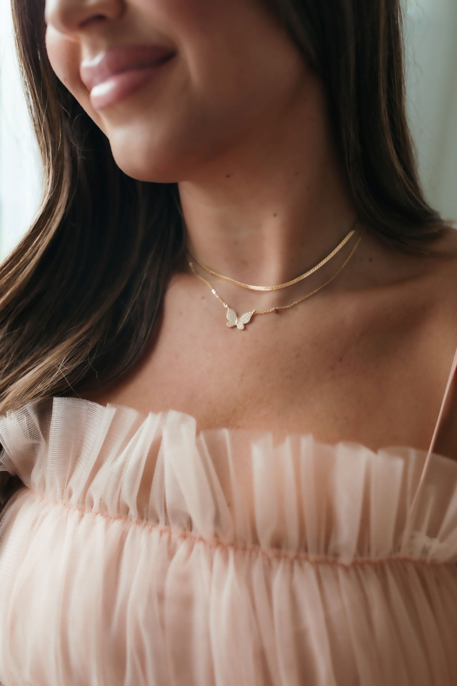 Social Butterfly Necklace Set of 2