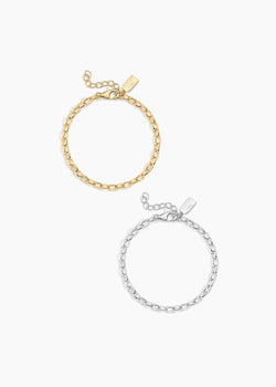 Bestie Chain Bracelet Set of 2