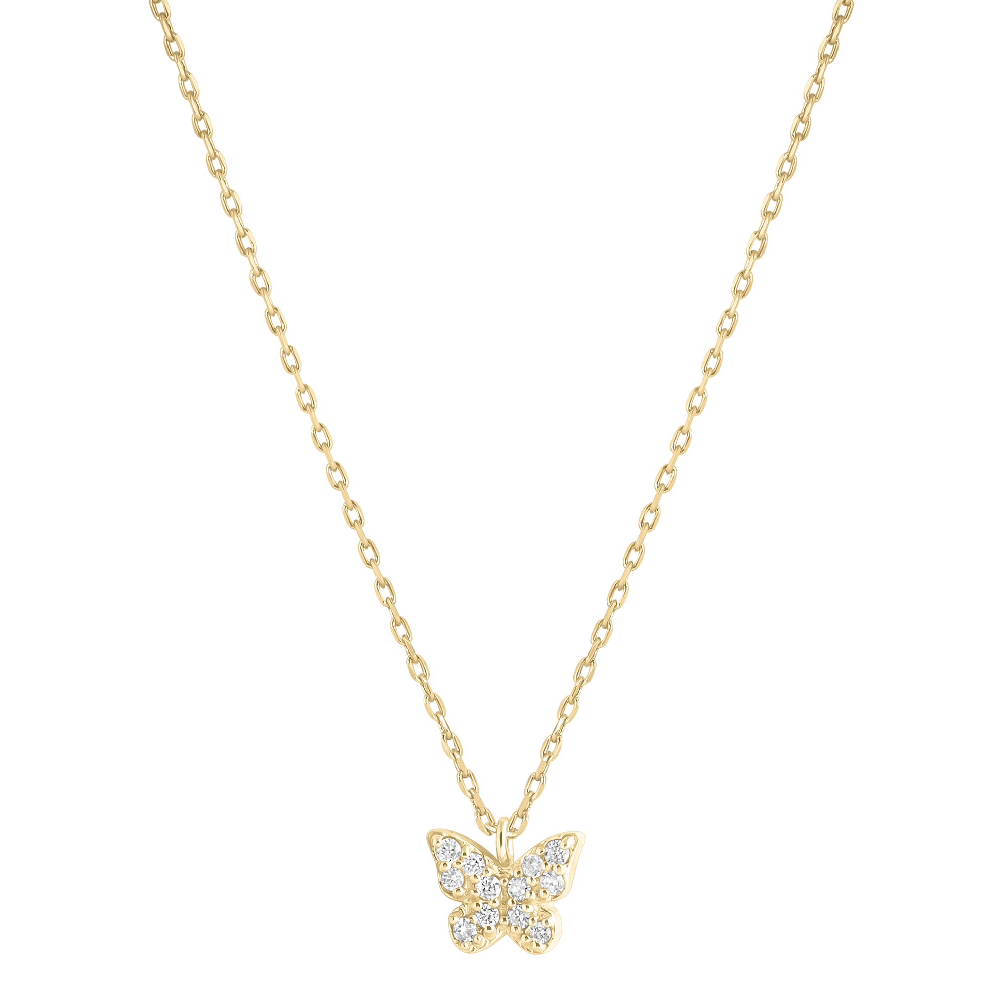 Diamond Butterfly Necklace