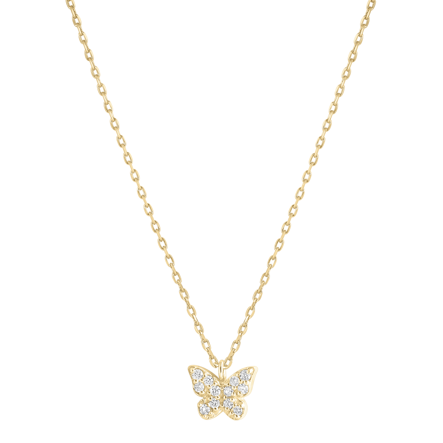 Diamond Butterfly Necklace