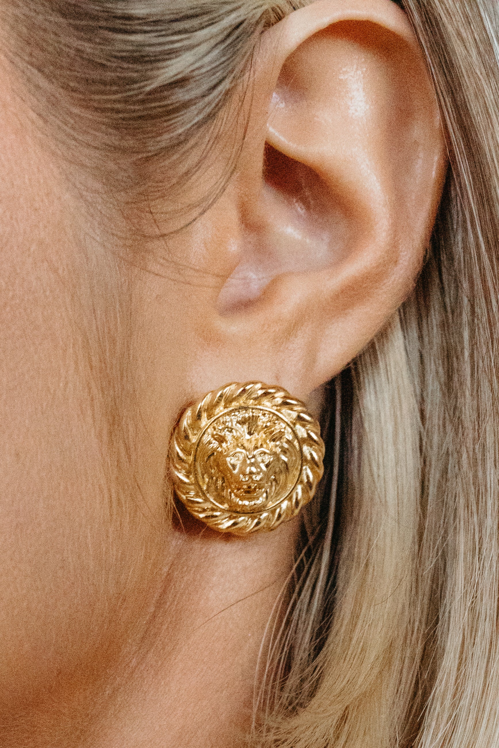 Lion's Head Earrings