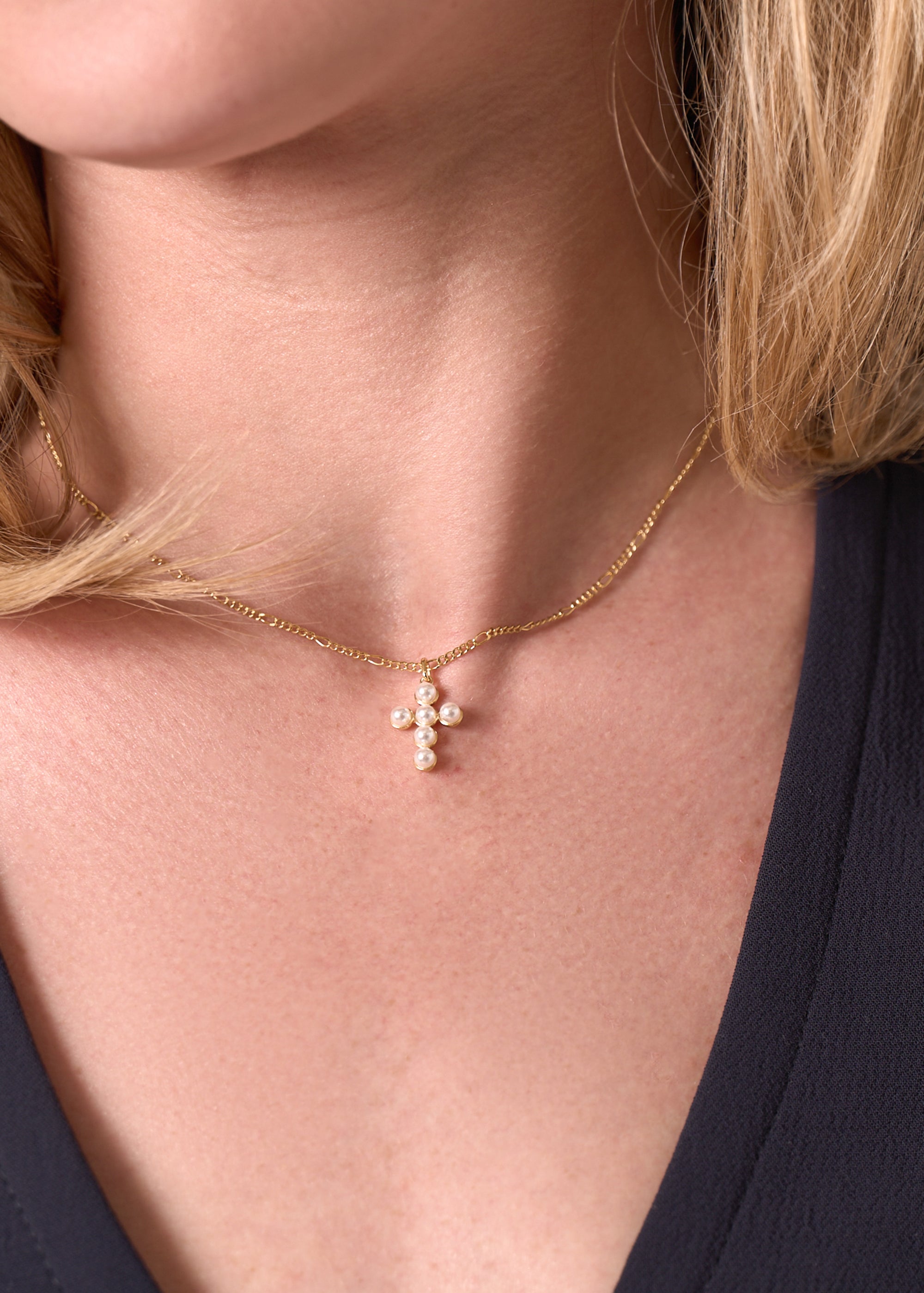 Pearl Cross Necklace