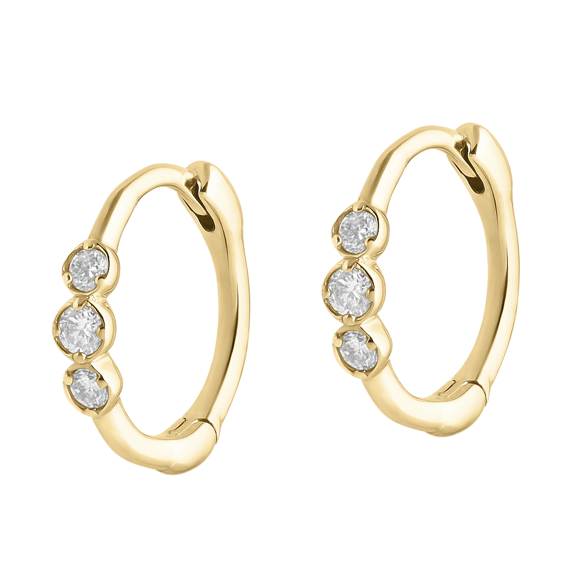 Capsule Diamond Hoops