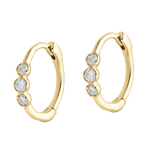 Capsule Diamond Hoops