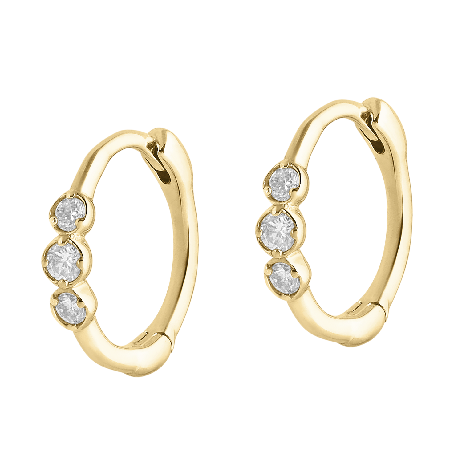 Capsule Diamond Hoops