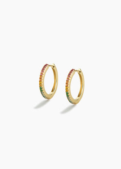Rainbow Caviar Hoops