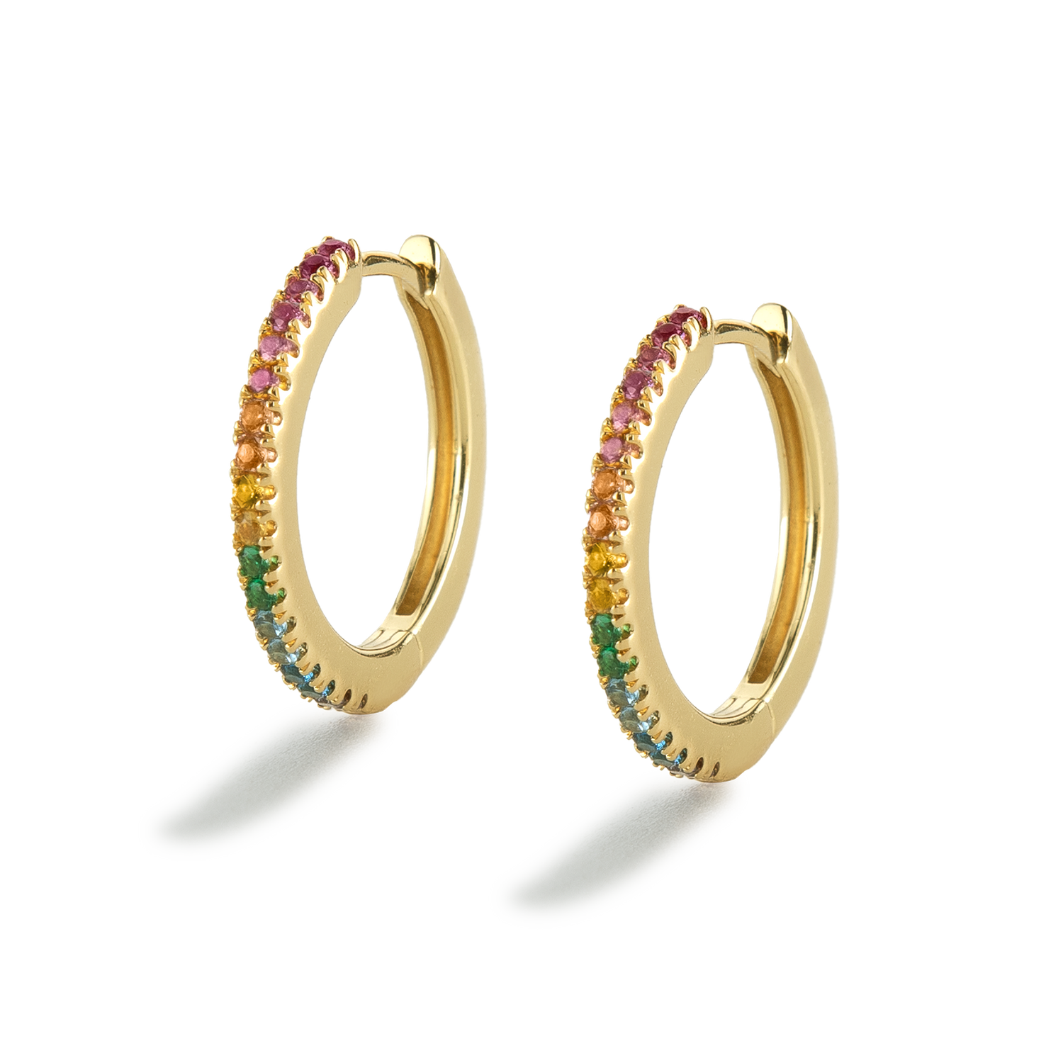 Rainbow Caviar Hoops