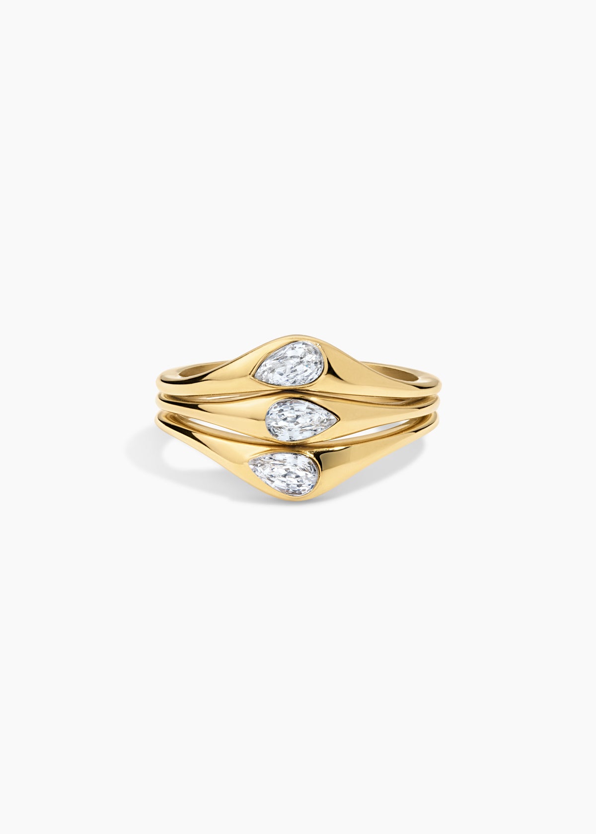 Stereo Love Ring Set of 3