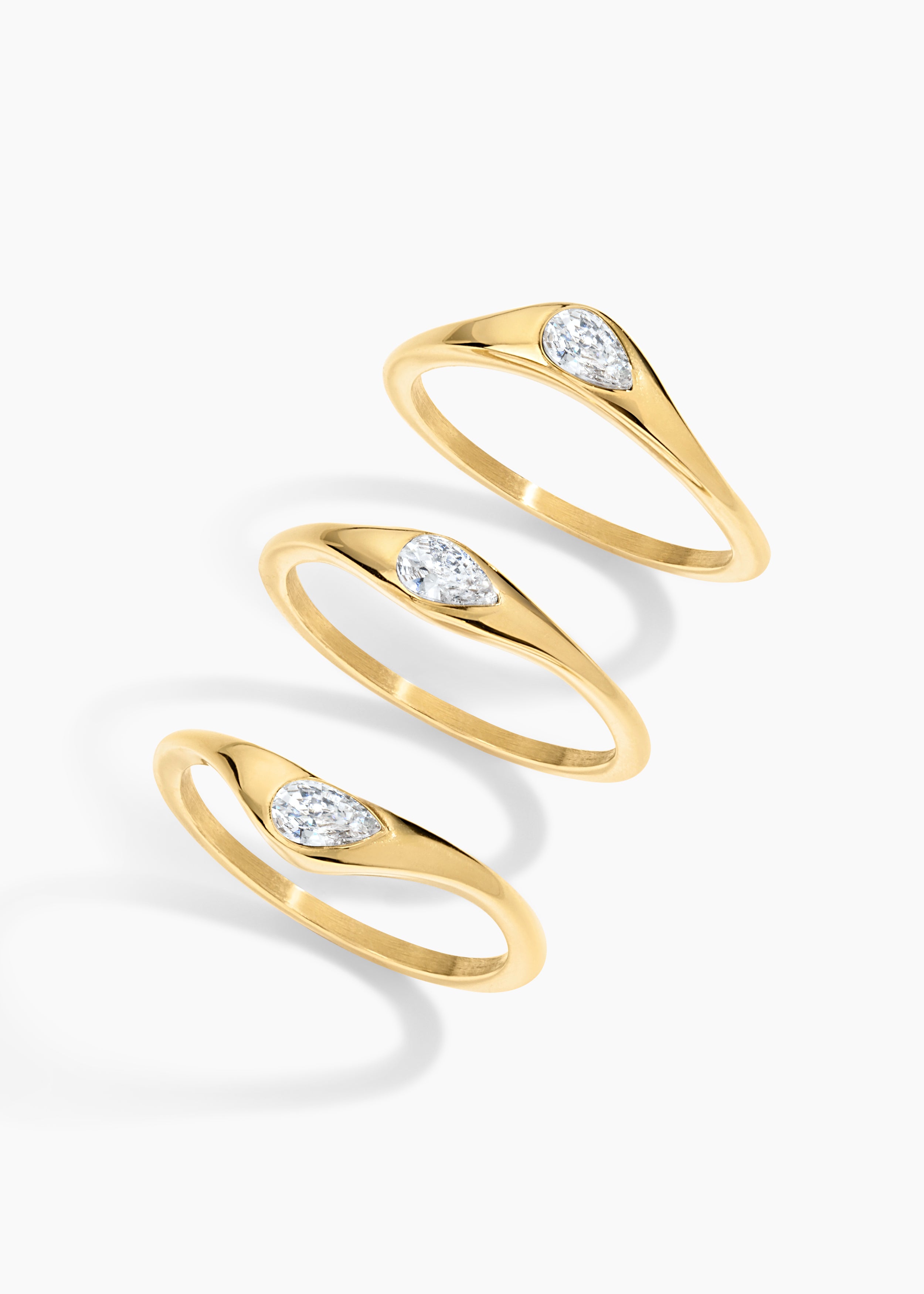 Stereo Love Ring Set of 3