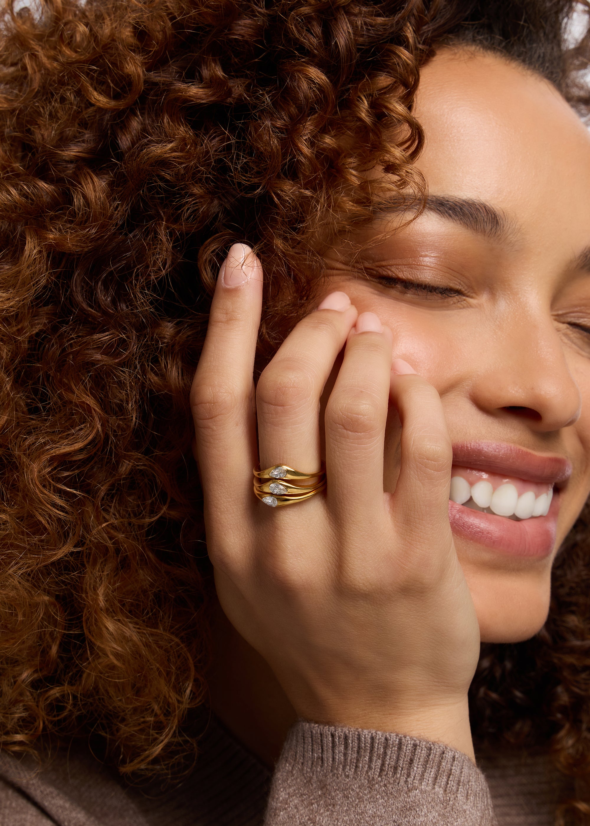 Stereo Love Ring Set of 3