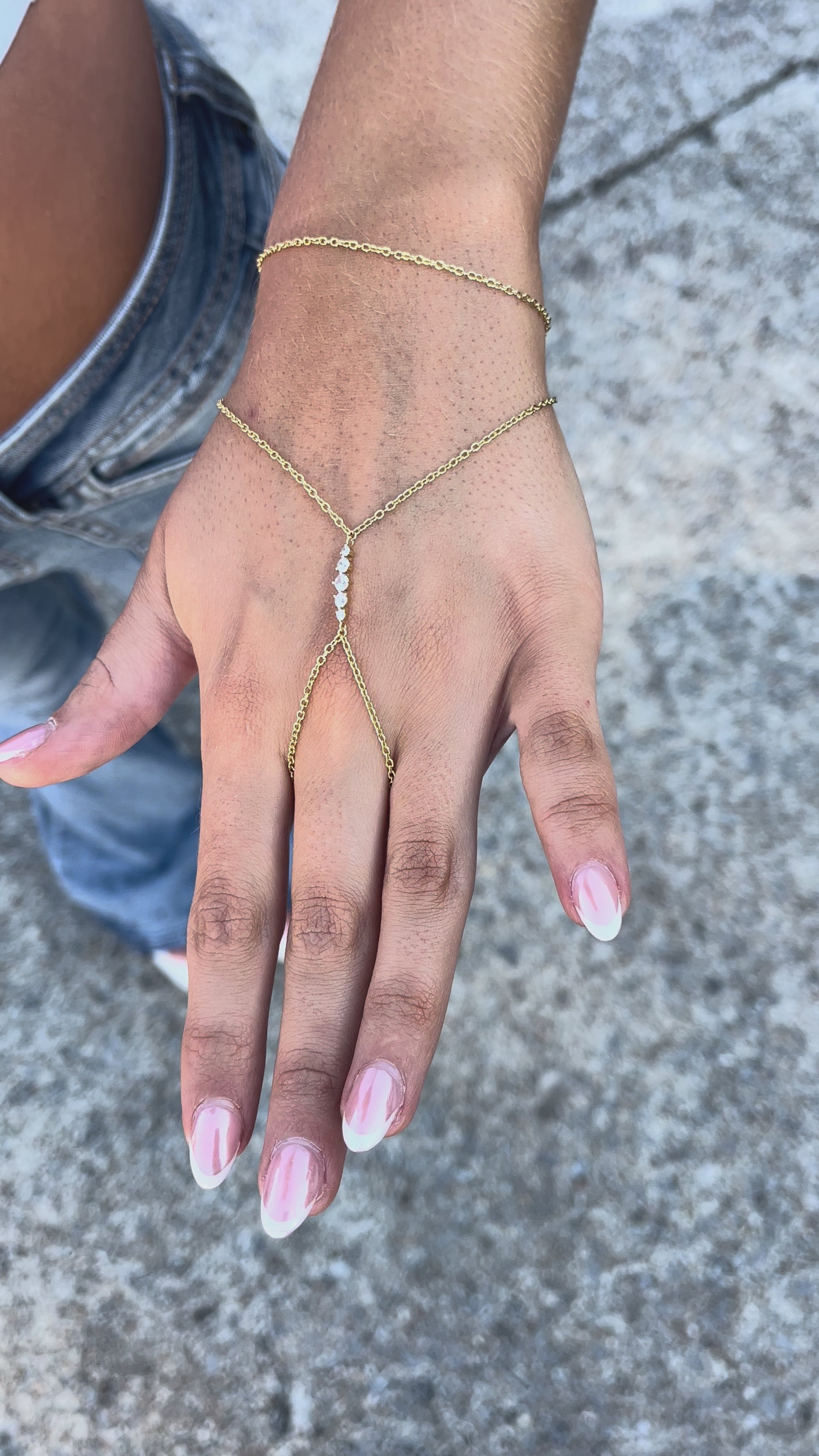 Rhinestone Rodeo Hand Chain